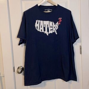 Chowdaheadz navy blue graphic tee mens sz 2XL US map w/ New England vs Haters